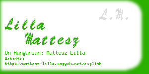 lilla mattesz business card